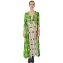 Cocoon Print Button Up Boho Maxi Dress View1