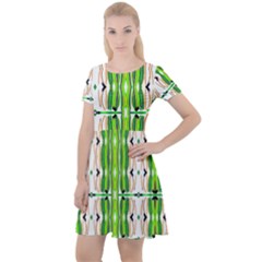 Cocoon Print Cap Sleeve Velour Dress  by ScottFreeArt