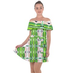 Cocoon Print Off Shoulder Velour Dress by ScottFreeArt