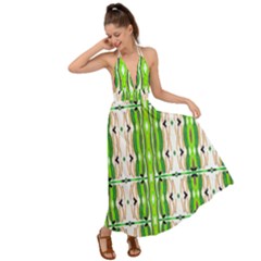 Cocoon Print Backless Maxi Beach Dress by ScottFreeArt