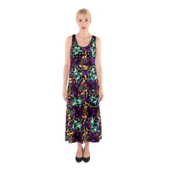 Abstract-r-9 Sleeveless Maxi Dress