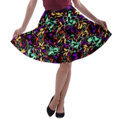 Abstract-r-9 A-line Skater Skirt by ArtworkByPatrick