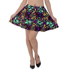 Abstract-r-9 Velvet Skater Skirt by ArtworkByPatrick