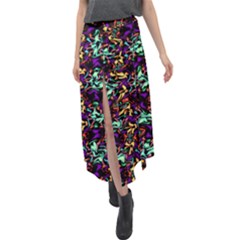 Abstract-r-9 Velour Split Maxi Skirt by ArtworkByPatrick