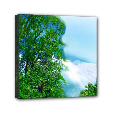 Airbrushed Sky Mini Canvas 6  X 6  (stretched) by Fractalsandkaleidoscopes