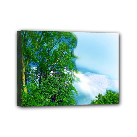 Airbrushed Sky Mini Canvas 7  X 5  (stretched) by Fractalsandkaleidoscopes