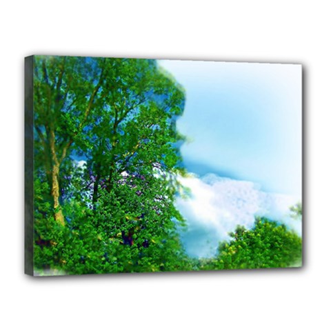 Airbrushed Sky Canvas 16  X 12  (stretched) by Fractalsandkaleidoscopes