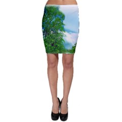 Airbrushed Sky Bodycon Skirt by Fractalsandkaleidoscopes