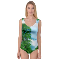 Airbrushed Sky Princess Tank Leotard  by Fractalsandkaleidoscopes