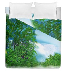 Airbrushed Sky Duvet Cover Double Side (queen Size) by Fractalsandkaleidoscopes