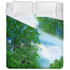 Airbrushed Sky Duvet Cover Double Side (california King Size) by Fractalsandkaleidoscopes