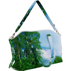 Airbrushed Sky Canvas Crossbody Bag by Fractalsandkaleidoscopes