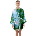 Airbrushed Sky Long Sleeve Satin Kimono View1