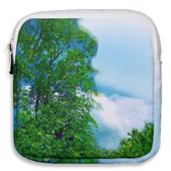 Airbrushed Sky Mini Square Pouch by Fractalsandkaleidoscopes