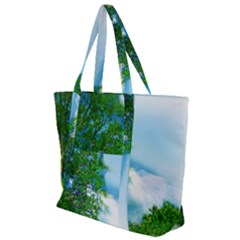 Airbrushed Sky Zip Up Canvas Bag by Fractalsandkaleidoscopes