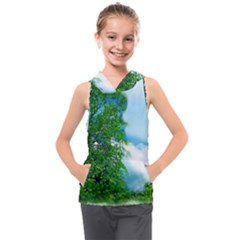 Airbrushed Sky Kids  Sleeveless Hoodie by Fractalsandkaleidoscopes