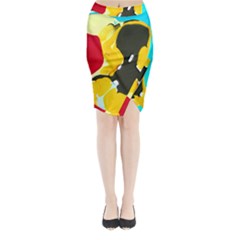 Africa As It Is 1 3 Midi Wrap Pencil Skirt