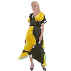 Africa As It Is 1 3 Cross Front Sharkbite Hem Maxi Dress by bestdesignintheworld