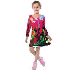 Faberge Chicken 1 3 Kids  Long Sleeve Velvet Dress by bestdesignintheworld