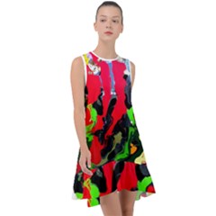 Faberge Chicken 1 3 Frill Swing Dress