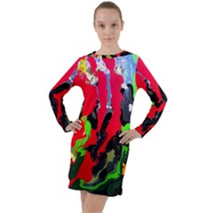 Faberge Chicken 1 3 Long Sleeve Hoodie Dress