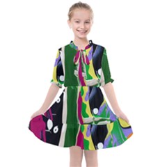 Mushroom,s Life Spin 1 3 Kids  All Frills Chiffon Dress by bestdesignintheworld