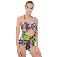 Pussy Butterfly 1 3 Scallop Top Cut Out Swimsuit