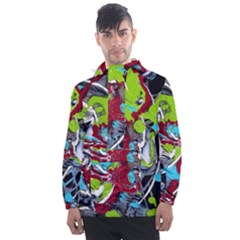 Pussy Butterfly 1 3 Men s Front Pocket Pullover Windbreaker