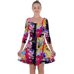 Speleology 1 3 Quarter Sleeve Skater Dress