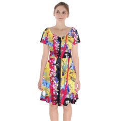 Speleology 1 3 Short Sleeve Bardot Dress