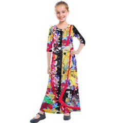 Speleology 1 3 Kids  Quarter Sleeve Maxi Dress by bestdesignintheworld