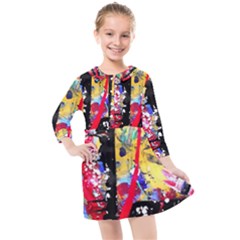 Speleology 1 3 Kids  Quarter Sleeve Shirt Dress by bestdesignintheworld