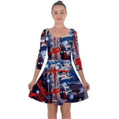 Slow Snow 1 1 Quarter Sleeve Skater Dress