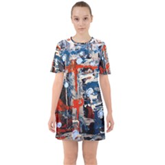 Slow Snow 1 1 Sixties Short Sleeve Mini Dress