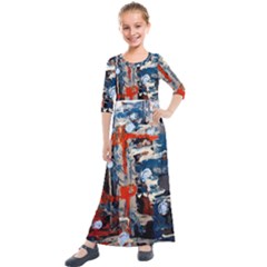 Slow Snow 1 1 Kids  Quarter Sleeve Maxi Dress