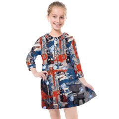 Slow Snow 1 1 Kids  Quarter Sleeve Shirt Dress