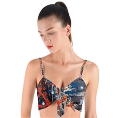 Slow Snow 1 1 Woven Tie Front Bralet