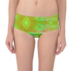 Tank Yellow  #scottfreeart N Green Purple Img 1589 Mid-waist Bikini Bottoms by ScottFreeArt