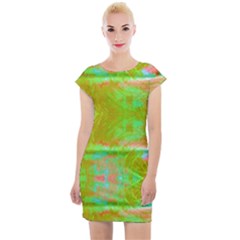 Tank Yellow  #scottfreeart N Green Purple Img 1589 Cap Sleeve Bodycon Dress by ScottFreeArt