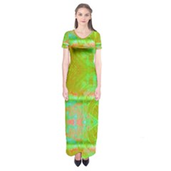 Tank Yellow  #scottfreeart N Green Purple Img 1589 Short Sleeve Maxi Dress