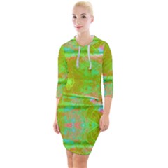 Tank Yellow  #scottfreeart N Green Purple Img 1589 Quarter Sleeve Hood Bodycon Dress by ScottFreeArt