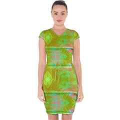 Tank Yellow  #scottfreeart N Green Purple Img 1589 Capsleeve Drawstring Dress  by ScottFreeArt