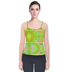 Tank Yellow  #scottfreeart N Green Purple Img 1589 Velvet Spaghetti Strap Top by ScottFreeArt