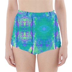 Tank Blue  #scottfreear T= N Green Purple Img 1589 High-waisted Bikini Bottoms by ScottFreeArt