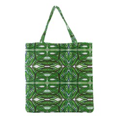 My Paint My Pallet Brocade Green Scarabs Grocery Tote Bag by ScottFreeArt