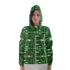 My Paint My Pallet Brocade Green Scarabs Women s Hooded Windbreaker