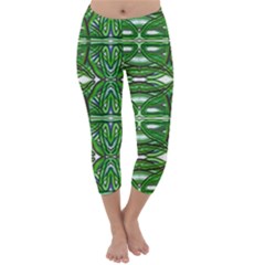 My Paint My Pallet Brocade Green Scarabs Capri Winter Leggings 