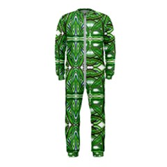 My Paint My Pallet Brocade Green Scarabs Onepiece Jumpsuit (kids)