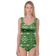 My Paint My Pallet Brocade Green Scarabs Princess Tank Leotard  by ScottFreeArt