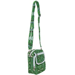 My Paint My Pallet Brocade Green Scarabs Shoulder Strap Belt Bag by ScottFreeArt